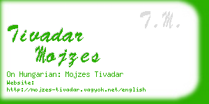 tivadar mojzes business card